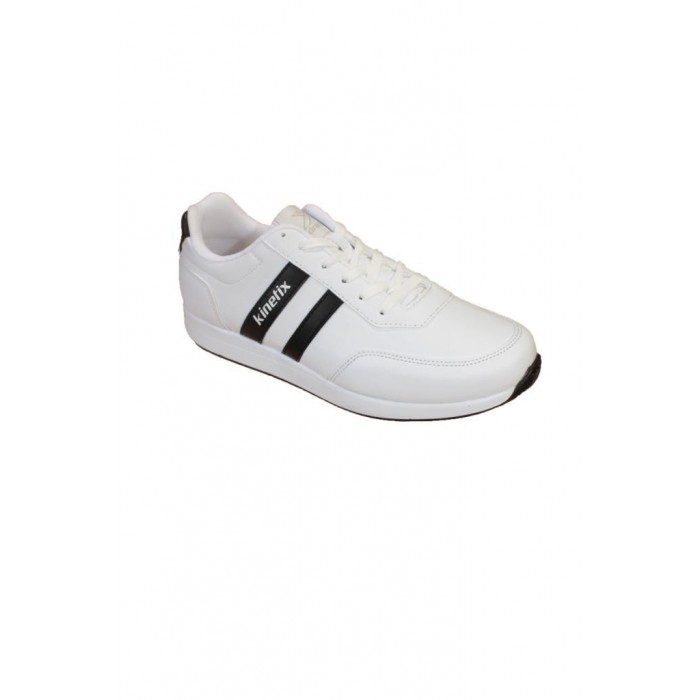 KİNETİX Erkek Siyah Beyaz Çift Çizgili Spor Yürüyüş Ayakkabısı