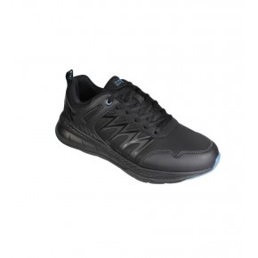KİNETİX Erkek Siyah Cilt Kalın Taban Koşu Günlük Spor Ayakkabı