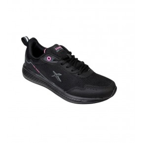 KİNETİX Kadın Siyah Beyaz Fileli Bağcıklı Comfort Taban Sneacer Spor Ayakkabı