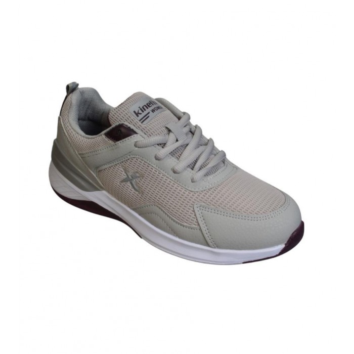 KİNETİZ Kadın Gri Fileli Comfort Kalın Taban Koşu Ayakkabısı