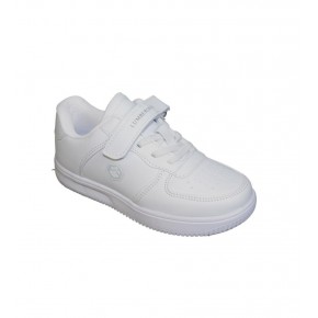 LUMBERJACK Erkek Çocuk Beyaz Cilt Çırtlı Comfort Rahat Hafif Taban Sneacer Spor Ayakkabı