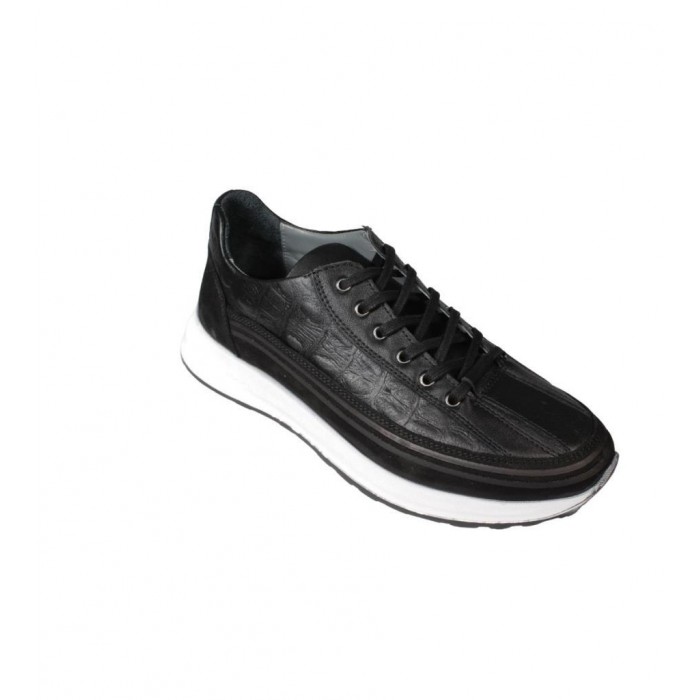 YAZKIŞ Erkek siyah Lacivert Taba Cilt Hakiki Deri Beyaz Taban Casual Ayakkabı