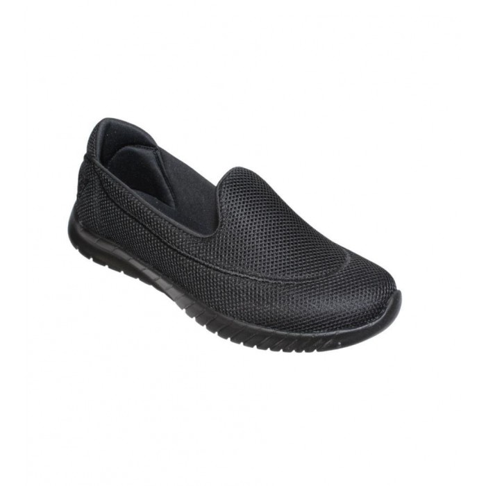 YAZKIŞ Kadın Siyah Gri Fileli Bağcıksız Rahat Taban Günlük Spor Ayakkabı