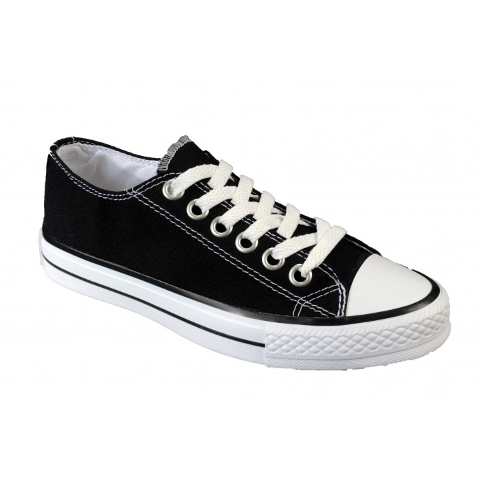 YAZKIŞ Kadın Siyah Keten Spor Ayakkabı