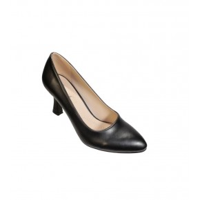 YAZKIŞ Kadın Siyah Krem Cilt 7cm Kadeh Topuk Stiletto Ayakkabı