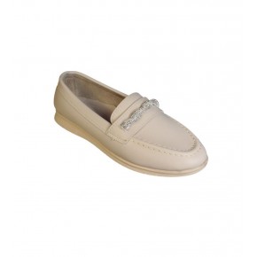 YAZKIŞ Kadın Siyah Ten Cilt Üzeri Burgu Taşlı Babet