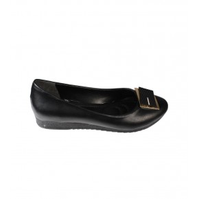 YAZKIŞ Kadın Siyah Tokalı Düz Babet