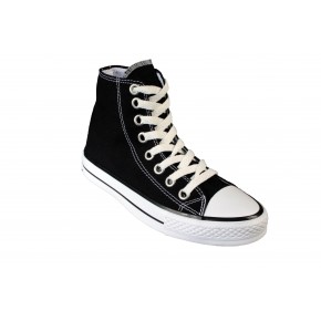 YAZKIŞ Kadın Siyah Bilekten Uzun Keten Spor Ayakkabı