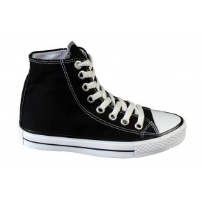 YAZKIŞ Kadın Siyah Bilekten Uzun Keten Spor Ayakkabı